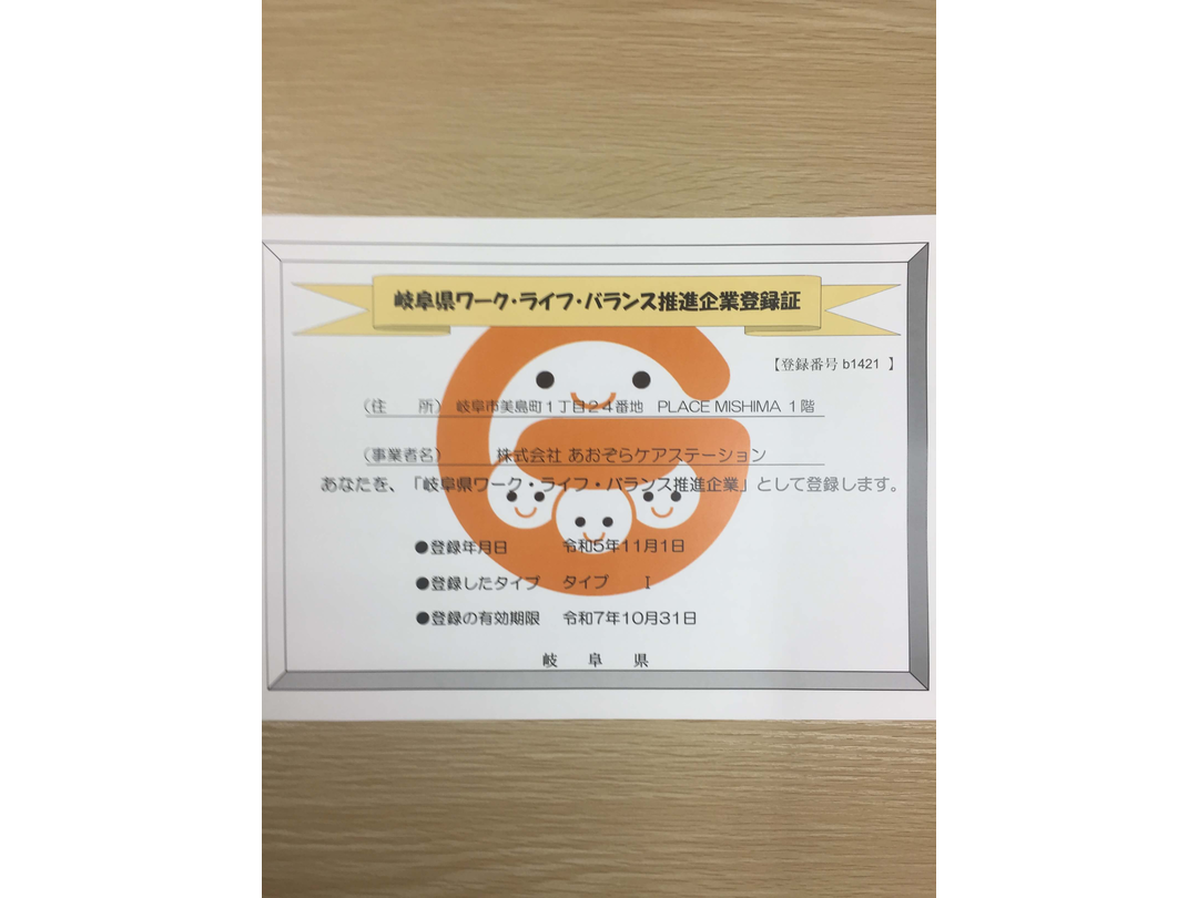 株式会社あおぞらケアステーション あおぞらデイサービスセンター忠節店・求人番号551159